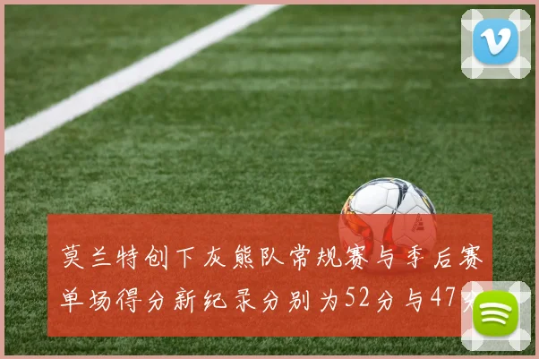 莫兰特创下灰熊队常规赛与季后赛单场得分新纪录分别为52分与47分
